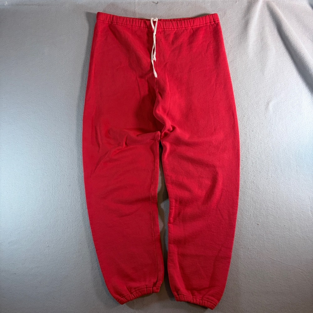Vintage Russell Athletic Sweatpants Red Mens Medium Made In USA Blank Joggers